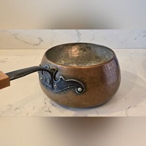 Vintage Stockli Nestal Hammered Copper Sauce Pan Swiss Made